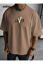Not a Lover Loser Printed Cotton Fabric Men's Light Brown T-Shirt