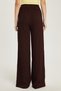Women's Slim Fit Slim Fit Elastic Waist Drawstring Spanish Leg Brown Trousers - 5