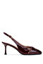 Women's Genuine Leather Cherry Heeled Shoes