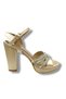 383-25 Satin Stone High Heel Women's Sandals - 2