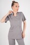 Aylu Model Soft Lycra Gray Doctor Nurse Hospital Scrubs Uniform Set - 6