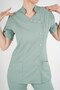 Aylu Model Soft Lycra Light Green Doctor Nurse Hospital Scrubs Uniform Set - 5