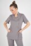 Aylu Model Soft Lycra Gray Doctor Nurse Hospital Scrubs Uniform Set - 5