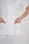 Aylu Model Soft Lycra White Doctor Nurse Hospital Scrubs Uniform Set - 7