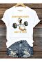 Women's Rabbit Printed Crew Neck T-Shirt