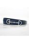 100% Genuine Leather Silver Buckle Thin Belt - 4