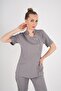 Aylu Model Soft Lycra Gray Doctor Nurse Hospital Scrubs Uniform Set - 4