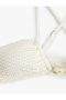 Seashell Detailed Gathered Mesh Bikini Top - 7