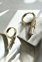 Stylish Clip Ring Steel Earrings with Zircon Stone