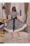 Leopard Pattern Children's Dress with Ribbon and Bag - 4