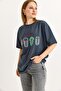 Printed Oversize Tshirt Smoked - 6