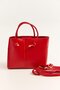Red Hand and Shoulder Bag with Lace Detail