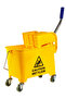 Mop Bucket & Wringer - 360-Degree Rotating Swivel Wheels 20 Liter Capacity Yellow
