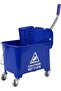 Mop Bucket & Wringer - 360-Degree Rotating Swivel Wheels 20 Liter Capacity Blue