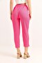 Tie Detailed Wrinkled Knitted Pants Pink - 5