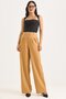 High Waist Wide Leg Trousers Brown