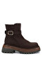 Women's Genuine Leather Brown Nubuck Casual Boots