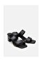 Mr39 Mira Belle - Elegant Banded Black Heeled Slippers - 5