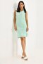 Zero Sleeve Camisole Slit Midi Dress Green