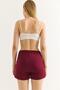 Oysho Printed Elastic Waist Shorts Burgundy - 4