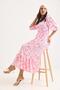 Gipeli Balloon Sleeve Long Dress Pink - 4