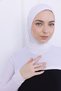 Turtleneck Neck Collar Oversleeve White - Lycra Stand Collar Women's Body Hijab Crop Bolero - 5