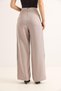High Waist Palazzo Trousers with Side Stripes Gray - 4