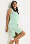 Zero Sleeve Camisole Slit Midi Dress Green - 2