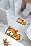Dog Patterned Eco Bath Mat, Non-Slip Base, Machine Washable, Digital Printing Set of 2 - 2
