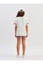 Ecru V-Neck Girl's T-Shirt and Leggings - 5