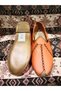 Ottoman Yemeni World Yemeni (Carac), Ottoman Yemeni World, Genuine Leather Yemeni, Orange Color. - 2