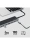 موزع USB-C، موزع متعدد الشاشات 13 في 1 مع منفذ HDMI مزدوج بدقة 4K، ومنفذ DisplayPort بدقة 4K، وشبكة LAN بسرعة 1000 ميجابت في الثانية، وقوة 100 وات - 5