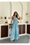 New Season Women's Summer Dress with Rope Strap and V-Neck Leopard Pattern - 3