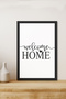 1 قطعة طاولة MDF بإطار أسود خشبي مكتوب عليها Welcome Home - 7