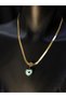 Yellow Color Heart Lover Gift for Wife Mother Friend Steel Necklace - 4