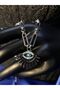 Eye Lash Model Steel White Color Necklace