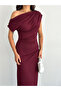 Wrap Stylish – One Shoulder Glitter Slit Evening Dress - 6