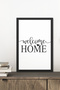 1 قطعة طاولة MDF بإطار أسود خشبي مكتوب عليها Welcome Home - 6