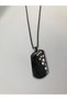 Steel Plate Black Color Model Necklace for Lover, Dad, Friend, Male