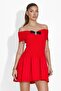 Rochie dama scurta rosie Aletha - 6