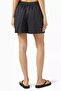 Ramie Fabric Lined, Elastic Relaxed Fit Women's Shorts - 3