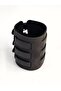Matte Black Creyzi Leather 3 Belt Piece Wide Ottoman New Silk Bracelet - 2