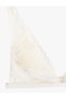 Transparent Unpadded Embroidered Lace Bralette Bra - 3