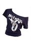 Vintage Style Nclshior 6 Madonna Collar T-Shirt - 2