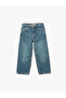 Straight Fit Denim Trousers with Cotton Pockets - 2