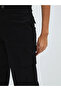 LCW Vision Black Standard Fit Gabardine Women's Cargo Pants - 3
