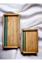 Wood and Epoxy Meeting – Decorative Handmade Tray 35X19 / 25X19 - 2