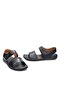 Pisagor Ps-33550 Orthopedic Men's Massage Sole Genuine Leather Sandals Slippers - 3