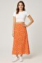 Women's Daisy Patterned Long Skirt with Elastic Waist - 2