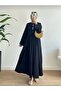 3 Tie Linen Skirt Suit Black